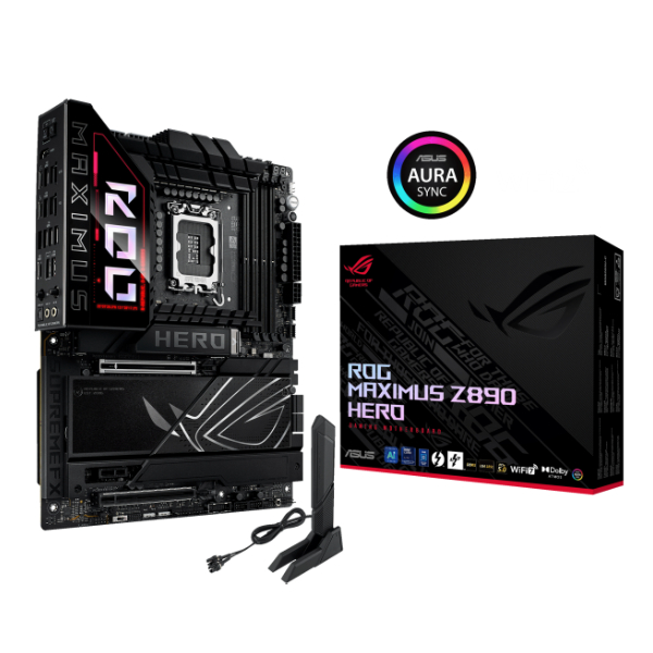  Z890 ATX Motherboard: 1851 Socket For Intel Core Ultra Processors<br>4x DDR5, 4x SATA 6Gb/s, PCIe 5.0, 3x M.2 Gen5 + 3x M.2 Gen4, Thunderbolt 4, 1x 2.5GbE + 1x 5GbE LAN, Wi-Fi 7 + Bluetooth 5.4, ROG SupremeFX 7.1 Surround Sound Audio, 2x Thunderbolt 4/HDMI  